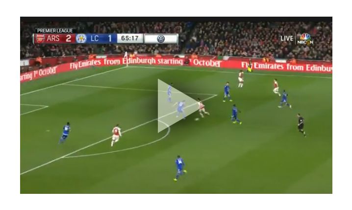 FENOMENALNA akcja Arsenalu na 3-1 z Leicester... WOW! [VIDEO]